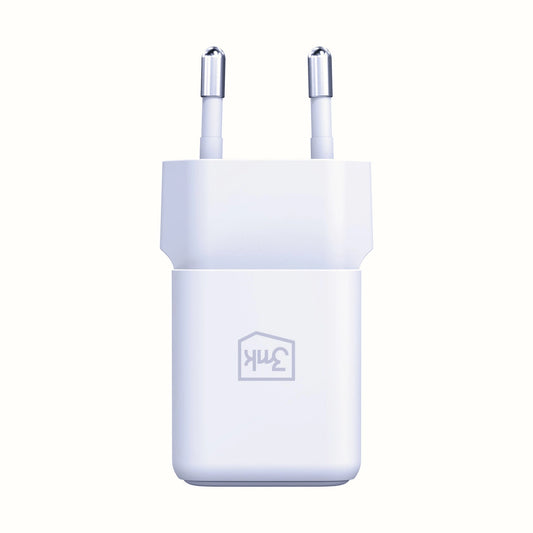 3mk Hyper GaN Ladegerät 20W QC4+ PD PPS USB-C USB-A Wandladegerät - Weiß