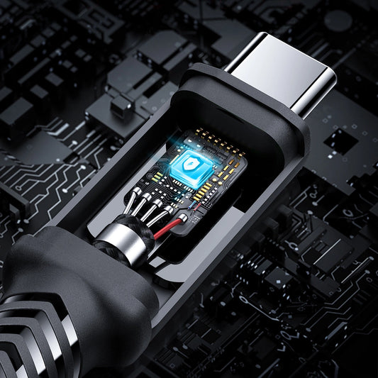 Acefast C4-03 Schwarz USB-C – USB-C PD QC-Kabel 100 W 5 A 480 Mbit/s 2 m – Schwarz