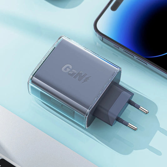 Acefast GaN Ladegerät 65W 3 Ports (1xUSB, 2xUSB C) grün (A45)