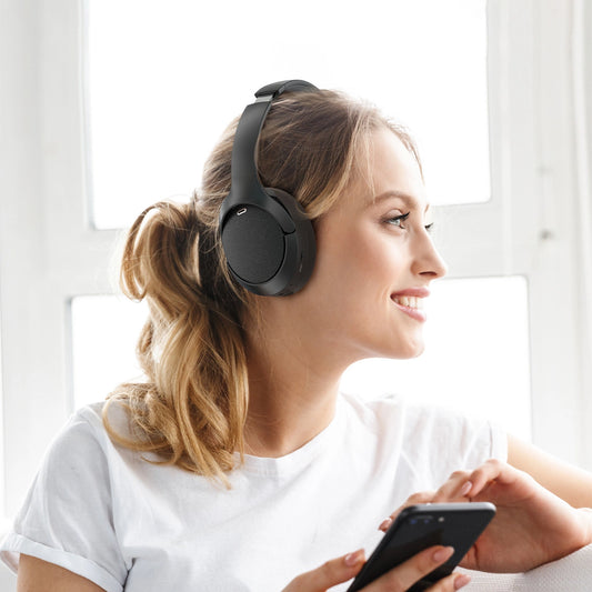 Acefast H6 ANC Kabellose Bluetooth 5.3 IPX4 Over-Ear-Kopfhörer - Schwarz