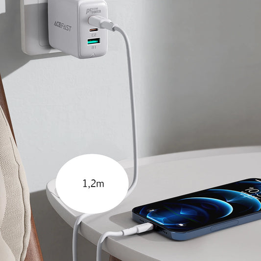 Acefast Kabel MFI USB Typ C - Lightning 1,2m, 30W, 3A schwarz (C2-01 schwarz)