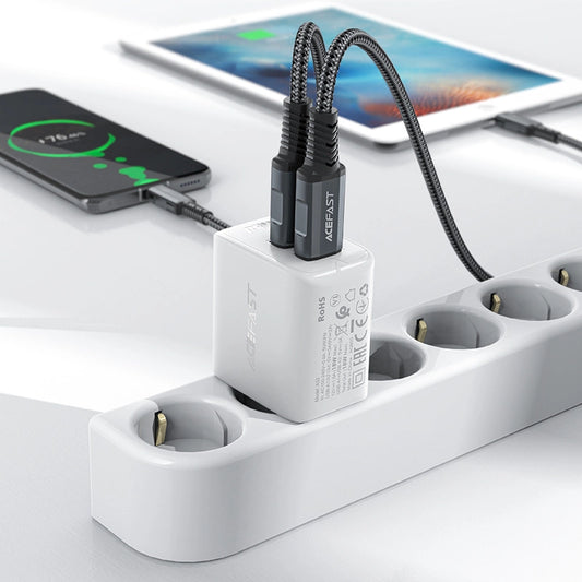 Acefast Ladegerät 2x USB 18W QC 3.0, AFC, FCP weiß (A33 weiß)