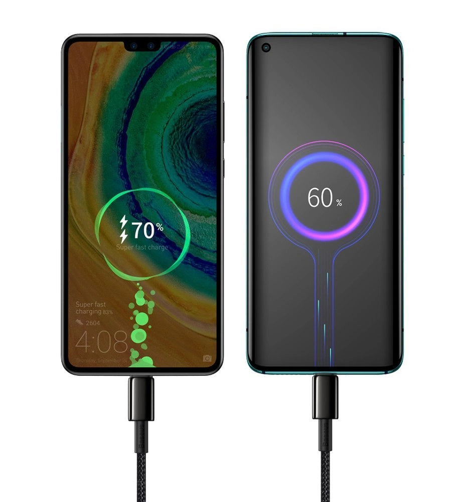 Baseus CATWJ-01 USB-C – USB-C PD QC-Kabel 100 W 5 A 1 m – schwarz