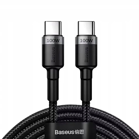 Baseus Cafule 100W PD2.0 USB-C - USB-C Kabel 2m - Grau-Schwarz