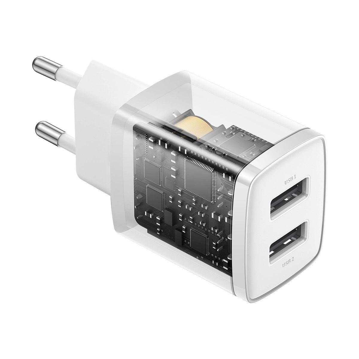 Baseus Compact Ladegerät 2x USB 10,5W weiß (CCXJ010202)