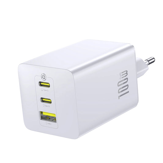 Baseus EnerFill FE11 2 x USB-C / USB-A 100W Wandladegerät - Weiß