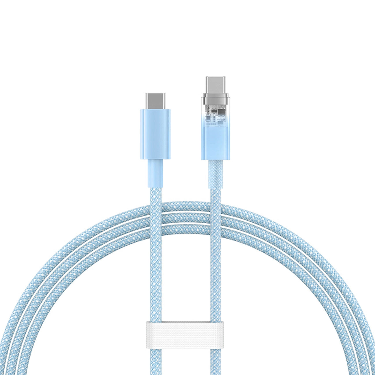 Baseus Explorer 100W USB-C - USB-C-Kabel mit intelligentem Temperatursensor 1m - Blau