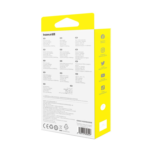 Baseus Free2Draw CB000084 einziehbares USB-C – Lightning /USB-C/Micro-USB-Kabel 100 W 1,1 m – Weiß