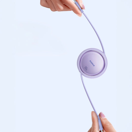 Baseus Free2Draw Mini USB-C – einziehbares USB-C-Kabel 100 W 1 m – Lila