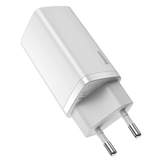 Baseus GaN2 Lite Fast 65W USB / USB Type C Quick Charge 3.0 Power Delivery (Galliumnitrid) weiß (CCGAN2L-B02)