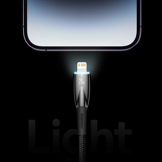 Baseus Glimmer Series Schnellladekabel USB-A - USB-C 100 W 480 Mbit/s 1 m weiß