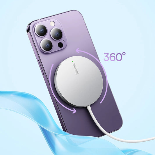 Baseus Simple Mini3 Induktionsladegerät 15W Silber