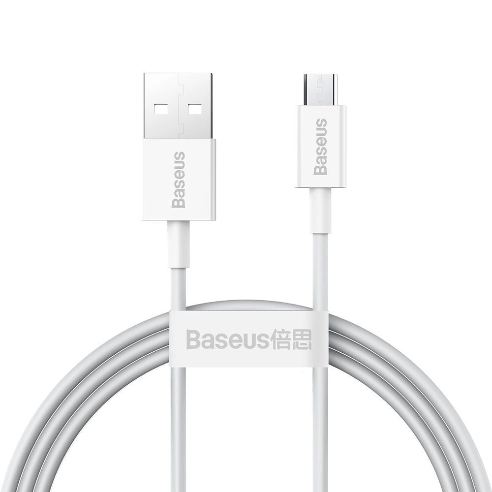 Baseus Superior USB-A / Micro-USB 2A-Kabel 1 m – weiß
