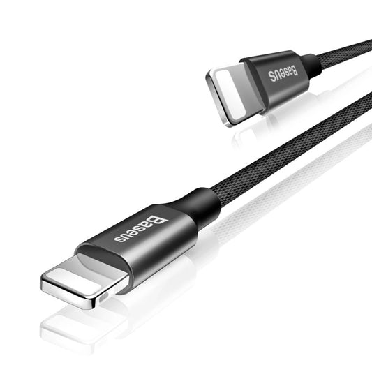 Baseus Yiven USB / Lightning Ladekabel Datenkabel Textilkabel Gewebekabel 1,8M schwarz (CALYW-A01)