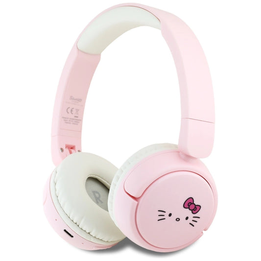 Bluetooth On-Ear-Kopfhörer mit Hello Kitty-Gesichtslogo, Rosa
