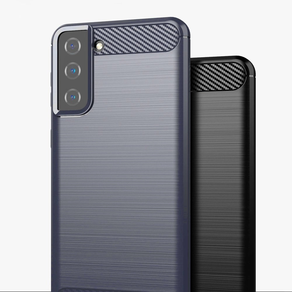 Carbon Case Flexibel Handyhülle TPU Schutzhülle für Samsung Galaxy S21+ 5G (S21 Plus 5G) schwarz