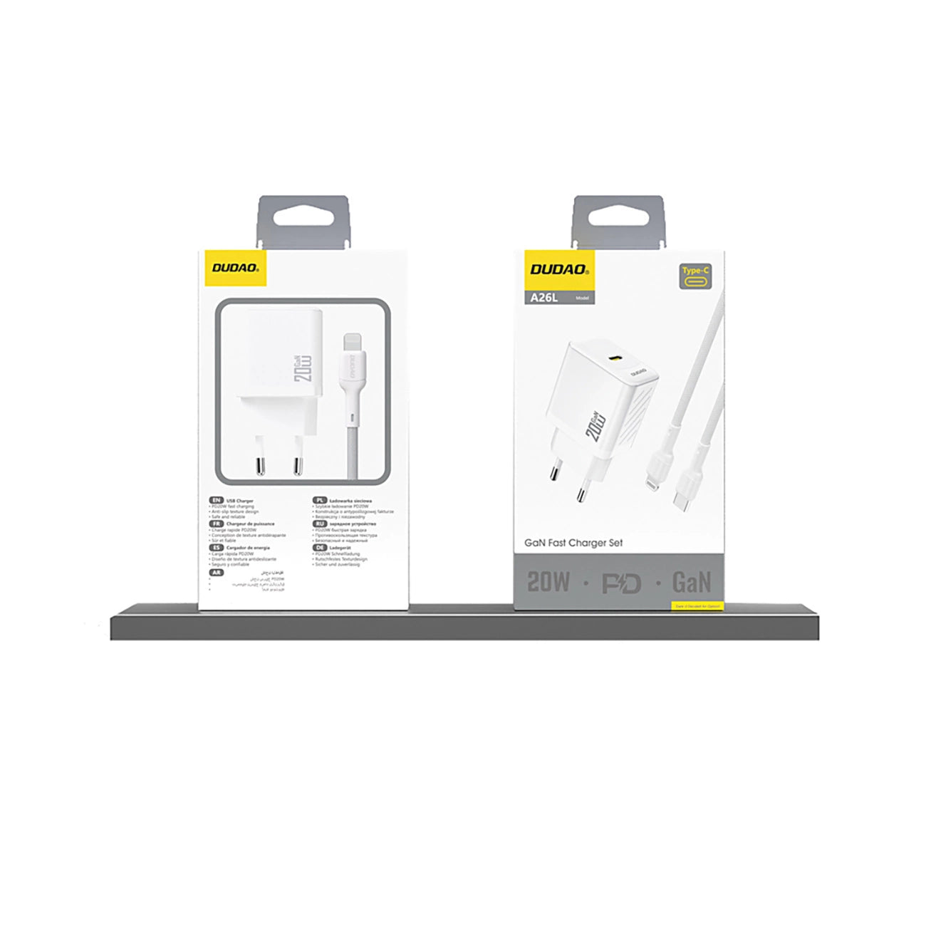 Dudao A26 PD20W GaN USB-C Ladegerät - Weiß