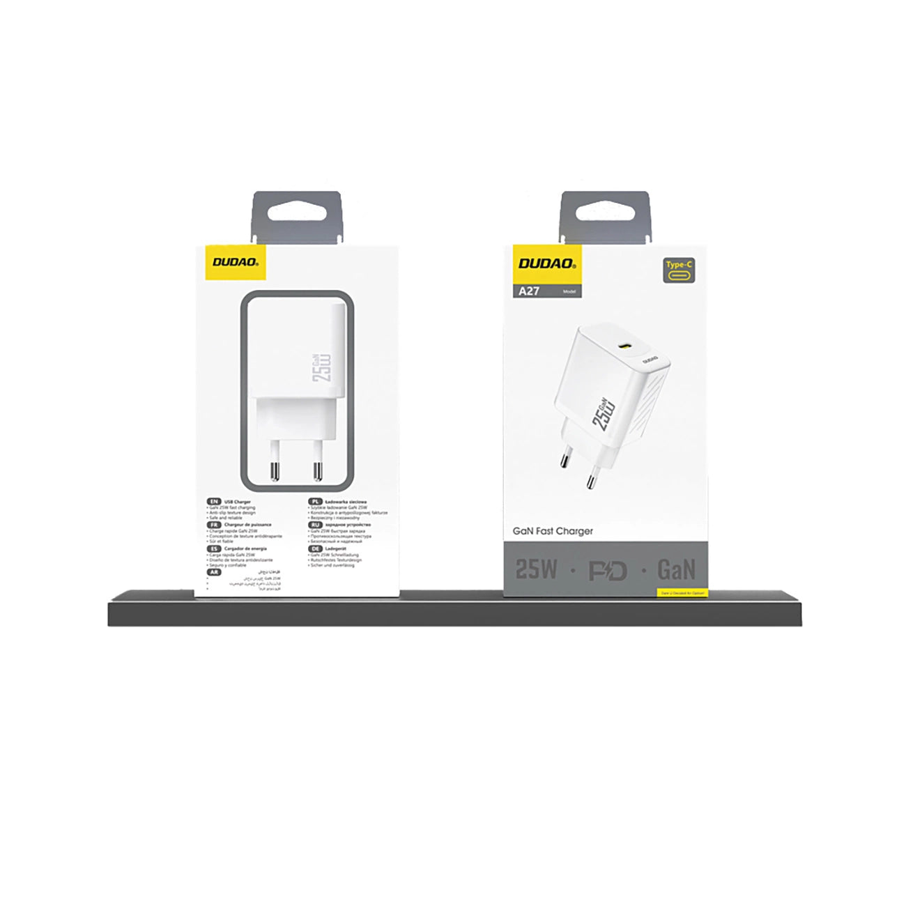 Dudao A27 25W GaN USB-C Wandladegerät - Weiß