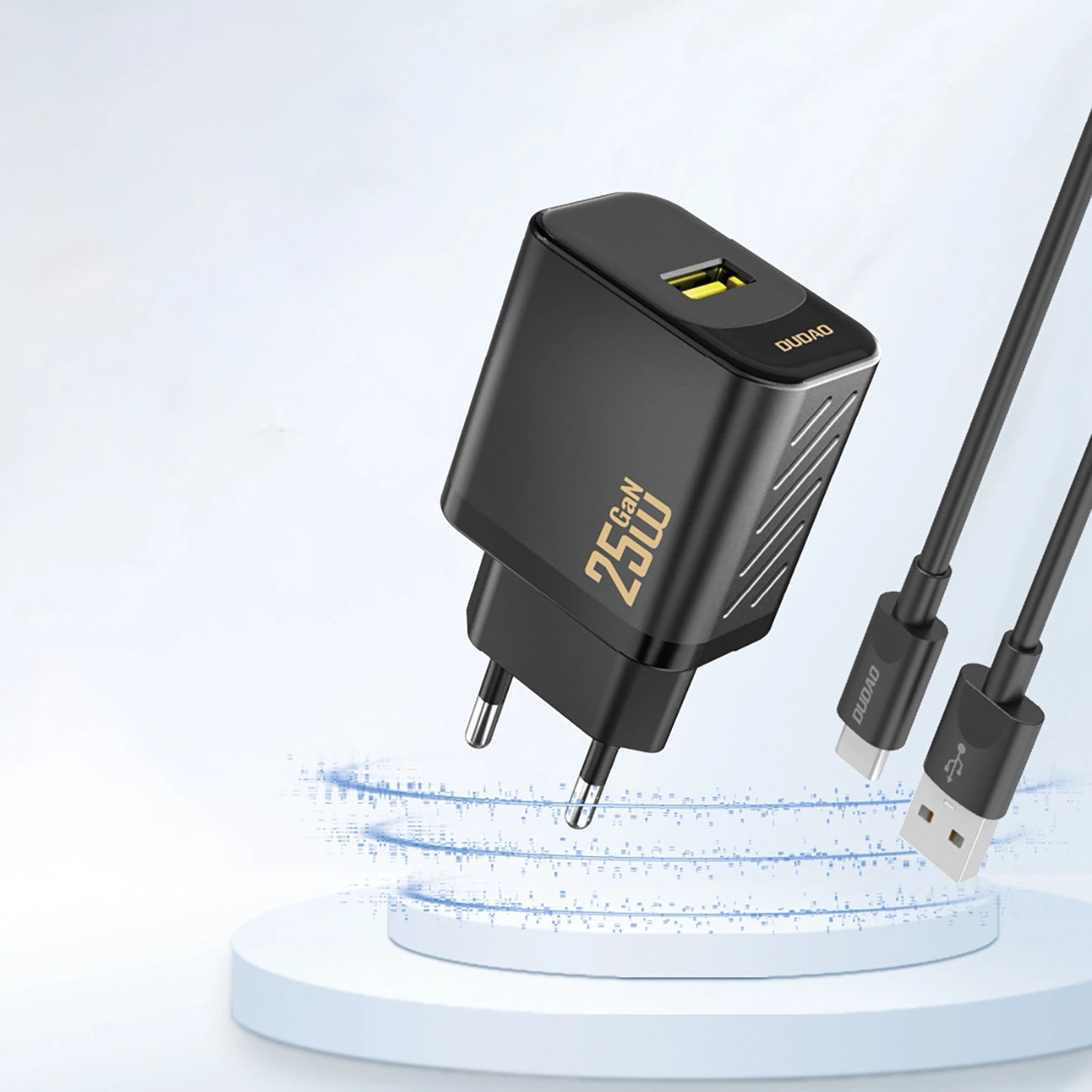 Dudao A27S 25W GaN USB-A Ladegerät - Schwarz