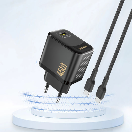 Dudao A28 45W GaN USB-C Wandladegerät - Schwarz