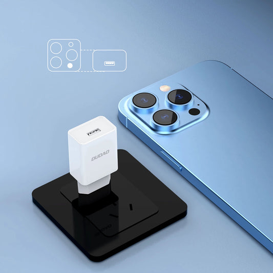 Dudao A4EU USB-A 2,1 A Wandladegerät – Weiß + USB-A – Lightning -Kabel