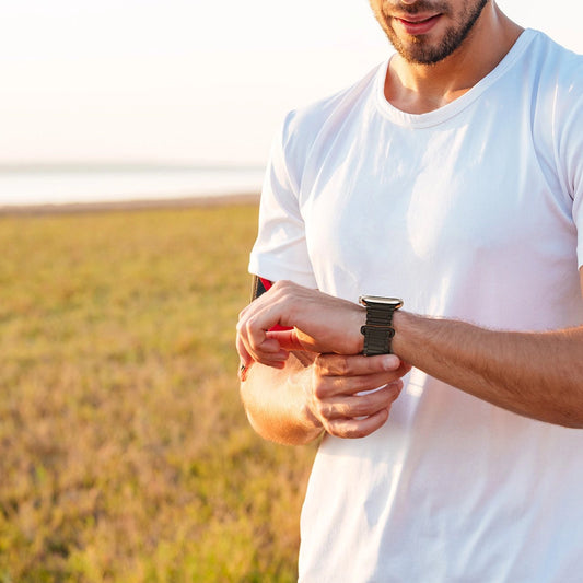 Dux Ducis Armband (Armor-Version) Apple Watch SE-Armband, 9, 8, 7, 6, 5, 4, 3, 2, 1 (41, 40, 38 mm) Silikon-Magnetbandarmband Schwarz/Orange