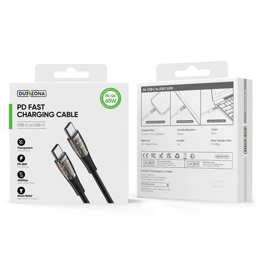 Duzzona A6 60W USB C auf USB C Transparent