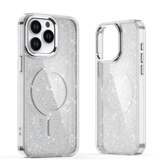 Glitter Case MagSafe Kompatibel für iPhone 17 Pro - Halbtransparent