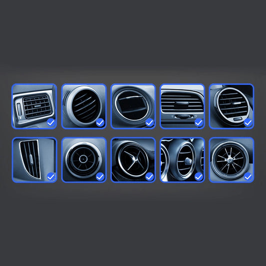 Gravity Smartphone Autohalterung, schwarzes Lüftungsgitter (YC08)