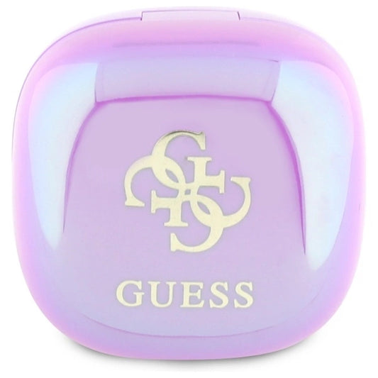 Guess 4G Bluetooth TWS-Kopfhörer mit aufgedrucktem Logo + Dockingstation, Violett