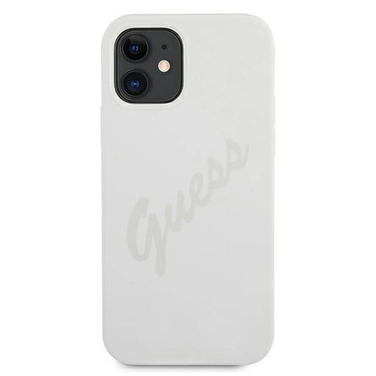 Guess GUHCP12SLSVSCR iPhone 12 mini 5.4" Creme/Creme Hardcase Script Vintage