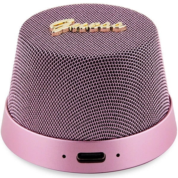 Guess Magnetic Script Metal Bluetooth-Lautsprecher – Rosa