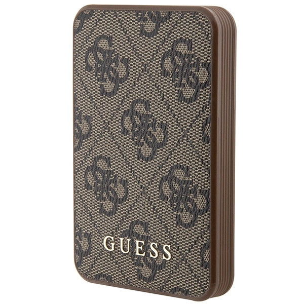 Guess Powerbank 15W GUPB5LP4GEGW 5000mAh braun/braun 4G Leder Metall Logo