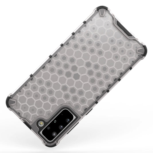 Honeycomb Handyhülle Schutzhülle mit TPU Rahmen für Samsung Galaxy S21+ 5G (S21 Plus 5G) schwarz