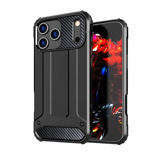 Hybrid Armor Case für iPhone 17 Pro Max - Schwarz