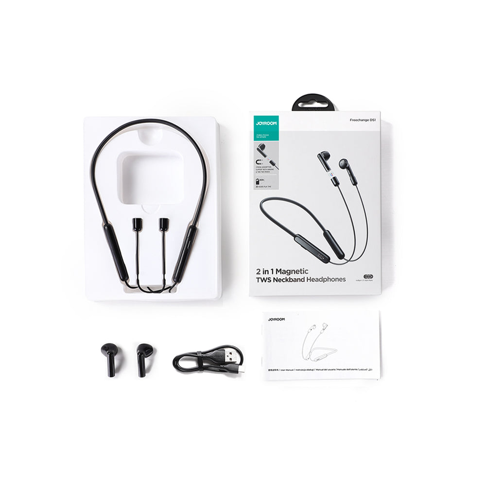 Kabellose Sport-Kopfhörer mit magnetischem Nackenbügel – Bluetooth 5.3