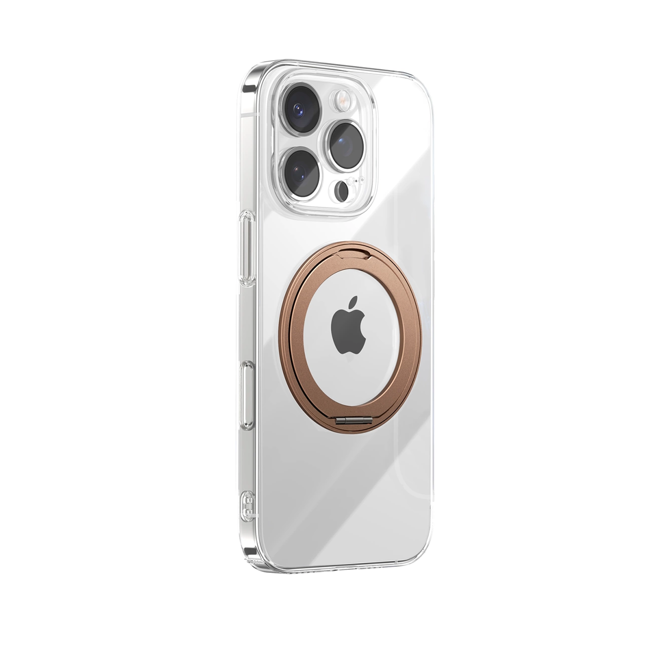 Joyroom JR-16JL6 iPhone 16 Pro Ultradünne MagSafe-kompatible Hülle mit 360°-Ringständer – Gold