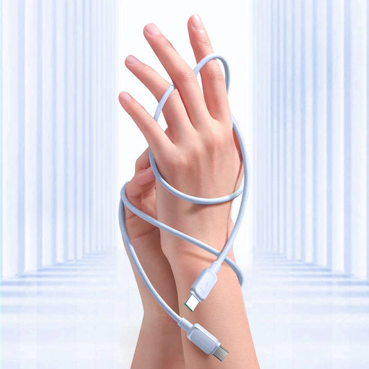 Joyroom Multi-Color Series A14 USB-C/USB-C-Kabel 100 W 1,2 m – Blau