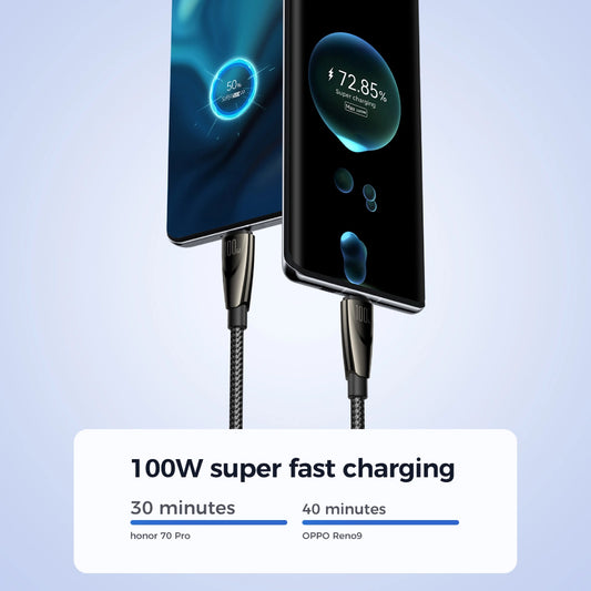 Joyroom Pioneer Series SA31-AC6 USB-A / USB-C Kabel 100W 1,2m - Schwarz