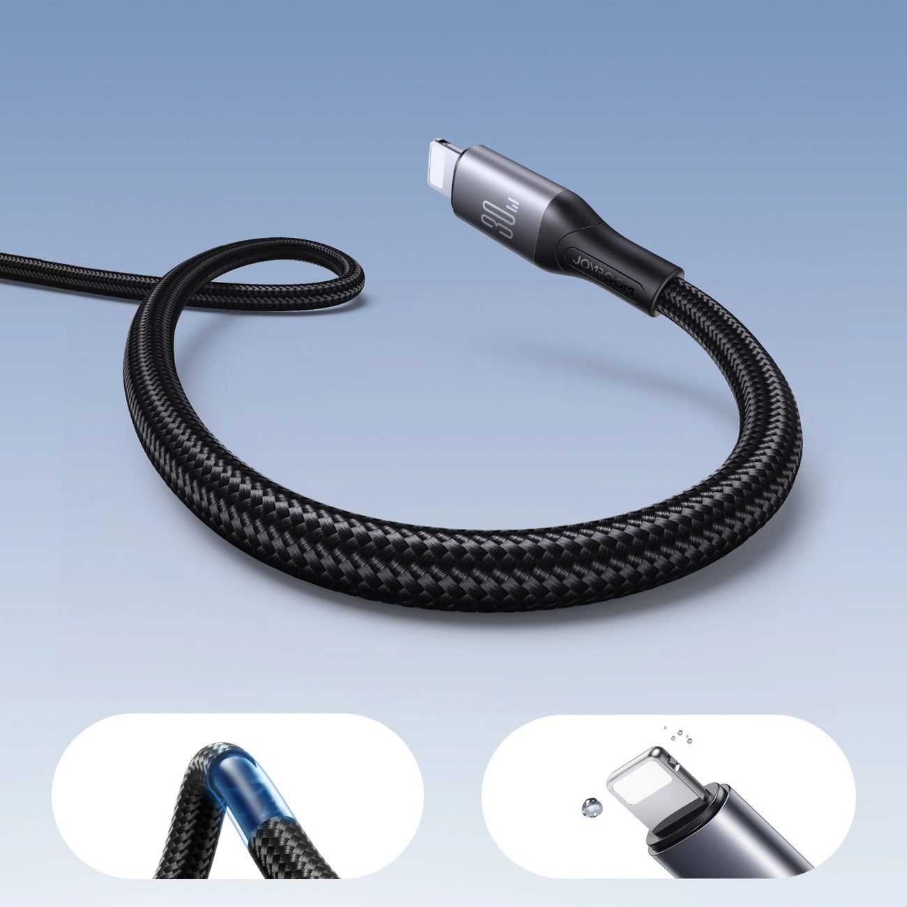 Joyroom S-A28 Blitzgerät Serie 30W USB-C - Lightning Kabel 1m - schwarz