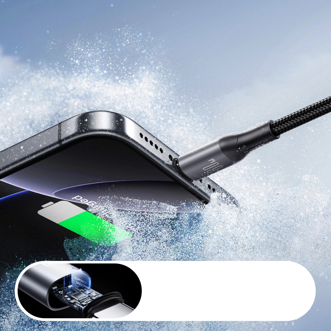 Joyroom S-A28 Blitzgerät Serie 60W USB-C - USB-C-Kabel 1m - schwarz