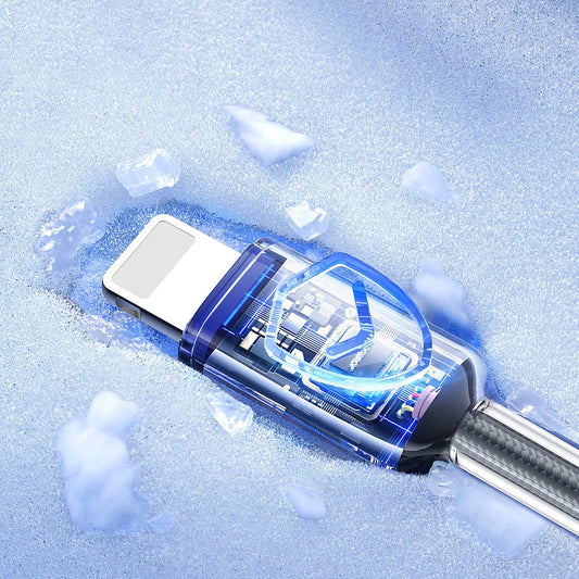 Joyroom S-A42 Crystal-Clear Series 30W USB-C – Lightning Kabel 1,2 m – Schwarz