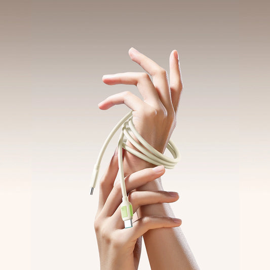 Joyroom S-A53 60W USB-C Kabel - USB-C mit fluoreszierender Spitze 1,2 m - beige