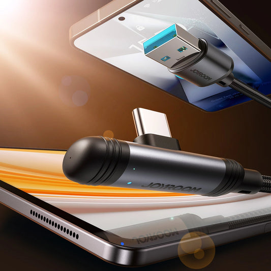 Joyroom S-A56 EnjoyX Series 90° USB-A - USB-C 3A Kabel 1,2m - schwarz