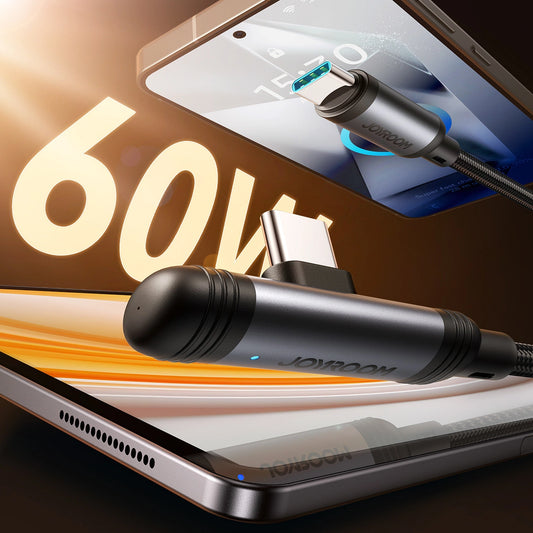 Joyroom S-A56 EnjoyX Series 90° USB-C - USB-C Kabel 60W 1,2m - schwarz