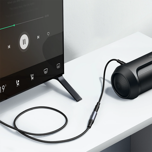 Joyroom Stereo-Audiokabel AUX 3,5 mm Miniklinke (männlich) – Miniklinke (weiblich) 1,2 m schwarz (SY-A09)