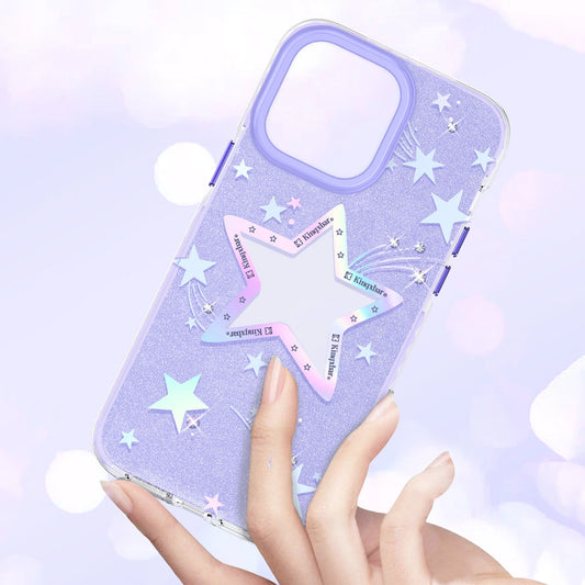 Kingxbar Heart Star Series Hülle für iPhone 14 Plus Lila Star Hülle
