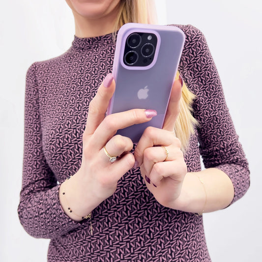 Kingxbar Plain Series Hülle für iPhone 13 Pro Max Silikonhülle lila