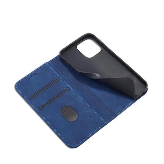 Magnet Fancy Case Hülle für iPhone 14 Pro Flip Cover Wallet Stand blau