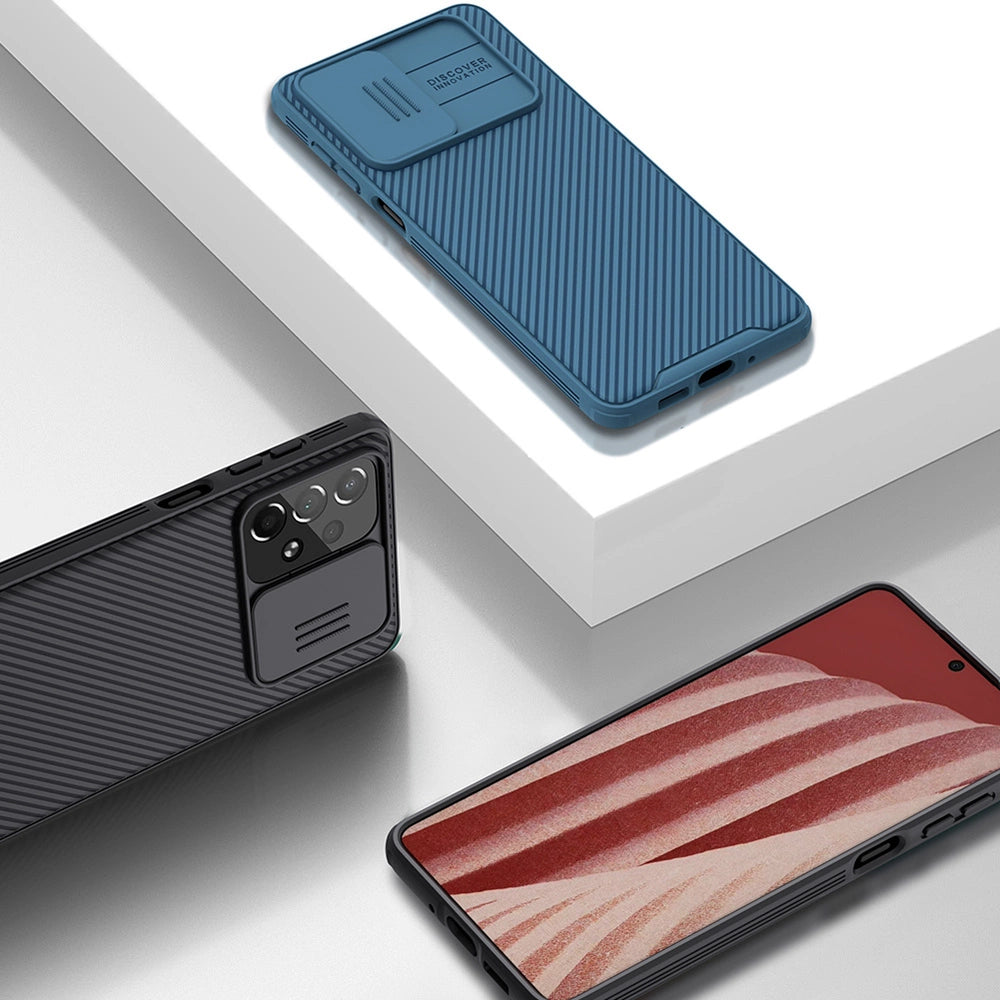 Nillkin CamShield Pro Case Gepanzerte Hülle Kameraschutz für Samsung Galaxy A73 Blau